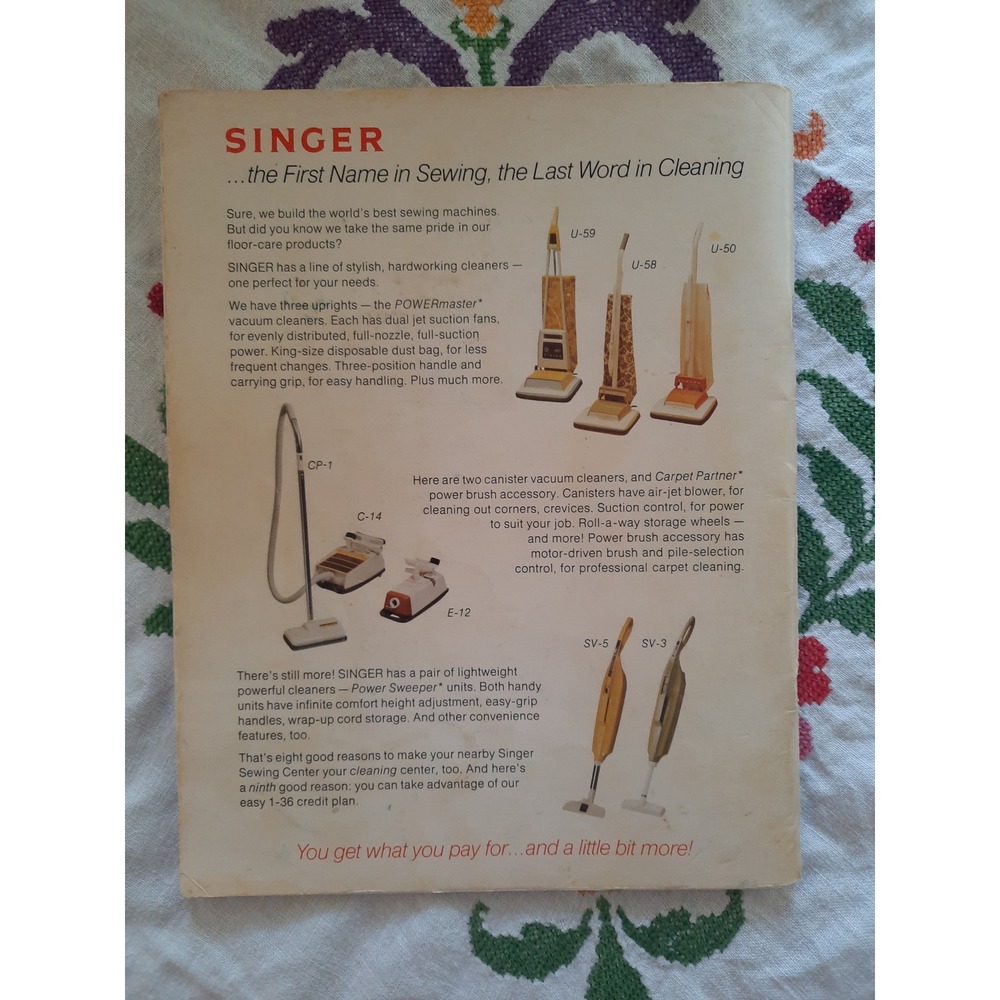 Vintage Singer Touch & Sew II Instruction Manual Models 775 755 Zig-Zag Machine - Picture 2 of 2